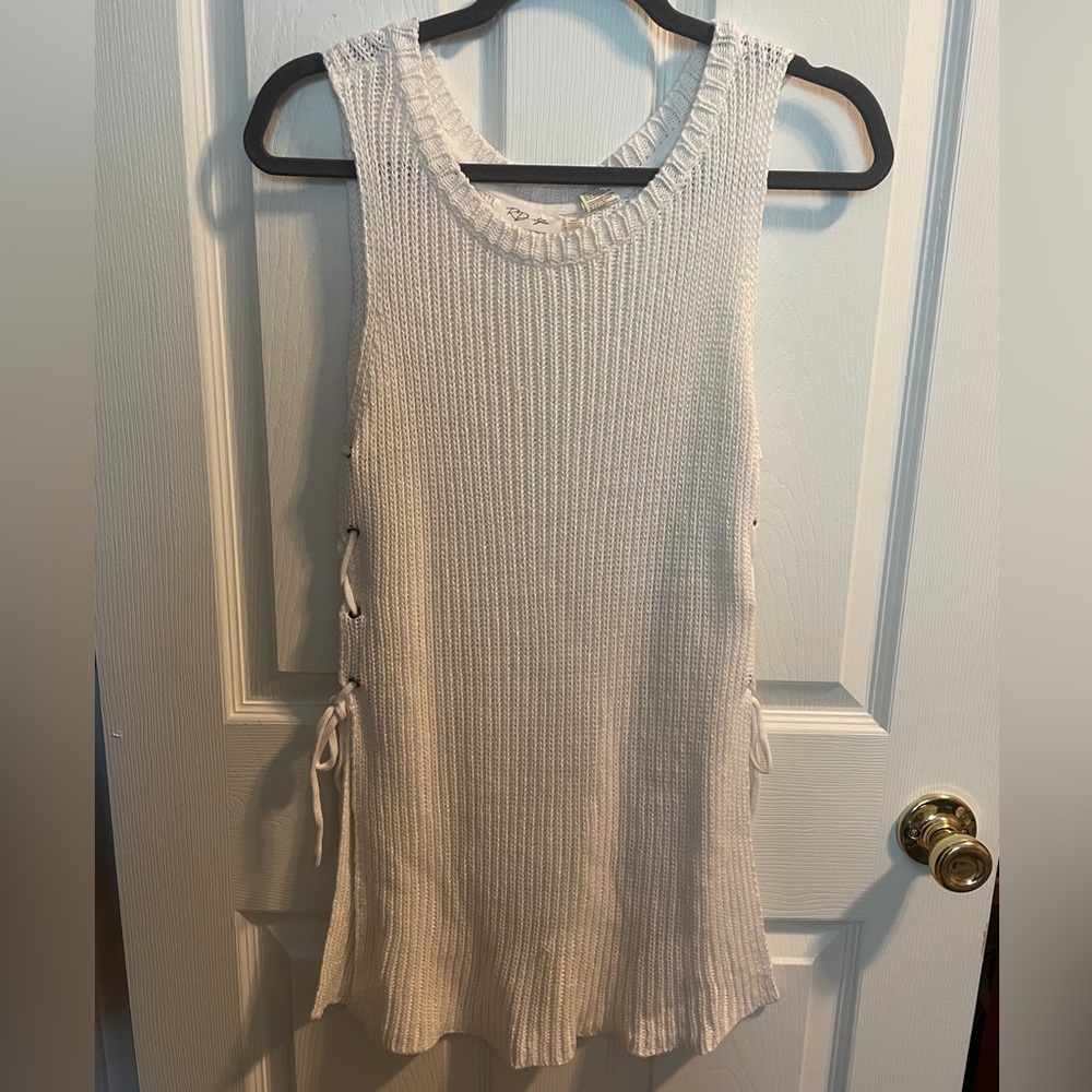 White Sweater Tank Top